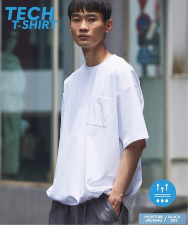 <吸水速乾>Ever-Dri(TM) ドライタッチ スピンドル Tシャツ