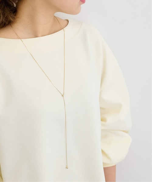 DENSE WHITE WOOL アゼボーダーボタン付ニット｜ジャーナル