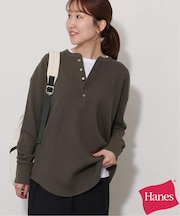 【Hanes×relume】別注Newワッフルヘンリーネックプルオーバー