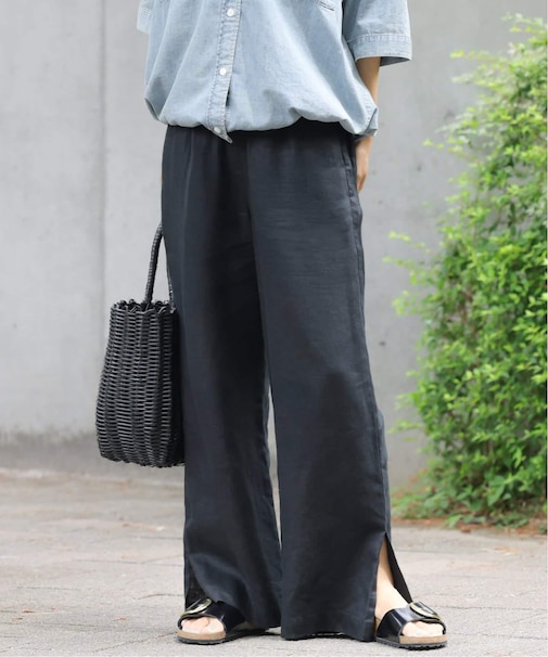 《追加8》麻スリットイージーパンツ