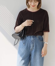 バイカラーベロアTEE