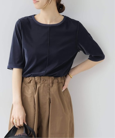 バイカラーベロアTEE