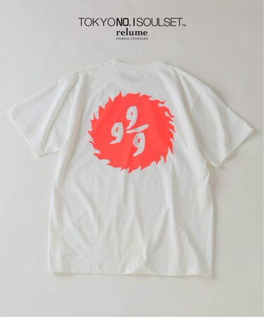 【TOKYO No.1 SOUL SET × relume】別注 “9 9/9” プリント Tシャツ
