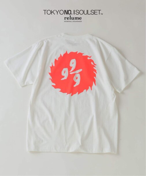 【TOKYO No.1 SOUL SET × relume】別注 “9 9/9” プリント Tシャツ