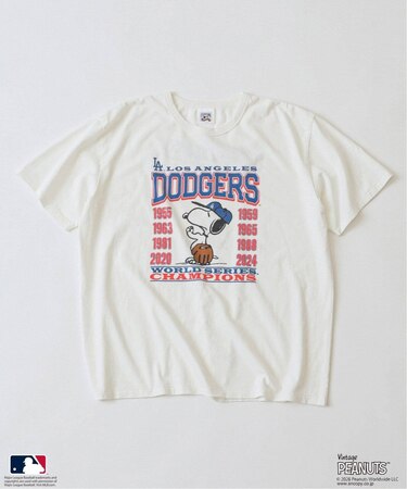 《追加》PEANUTS / ピーナッツ 別注 MLB ベースボール プリントTシャツ