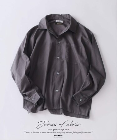 JAMES FABRIC / ジェームスファブリック ガーメントダイ シャツ