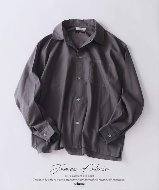 JAMES FABRIC / ジェームスファブリック ガーメントダイ シャツ