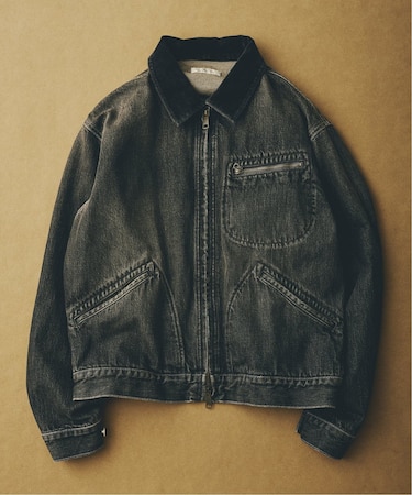 スモーキー デニム ジップ ジャケット