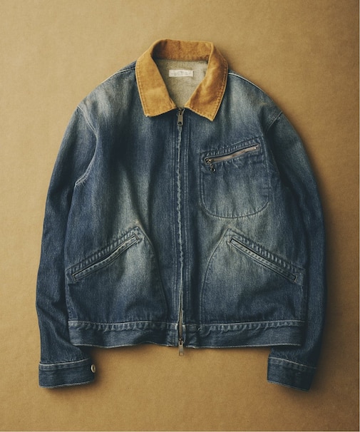 スモーキー デニム ジップ ジャケット