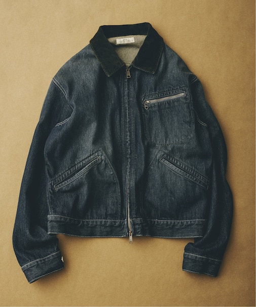 スモーキー デニム ジップ ジャケット