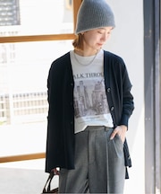 《一部WEB限定追加 / 新色》BiellaYarnワイドVネックカーディガン