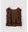 【crinkle crinkle crinkle】 3D embroidery leopard blouse