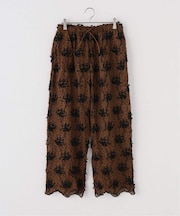 【crinkle crinkle crinkle】3D embroidery leopard easy pt:パンツ