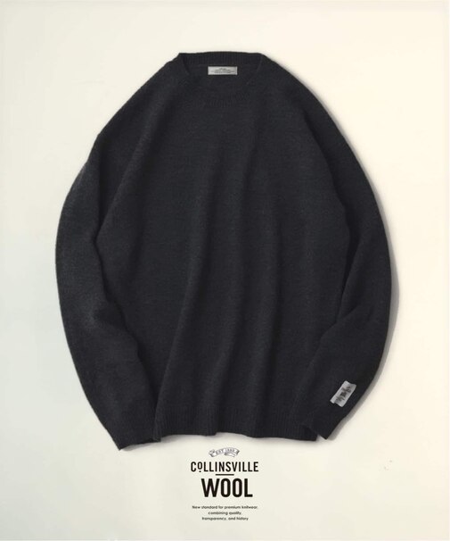 COLLINS VILLE WOOL / コリンズ ビル ウール クルーネック ニット