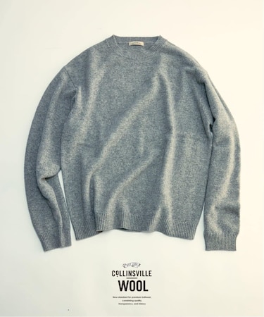 COLLINS VILLE WOOL / コリンズ ビル ウール クルーネック ニット