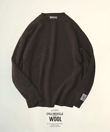 COLLINS VILLE WOOL / コリンズ ビル ウール クルーネック ニット