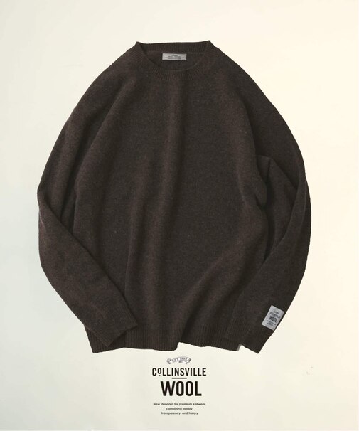 COLLINS VILLE WOOL / コリンズ ビル ウール クルーネック ニット
