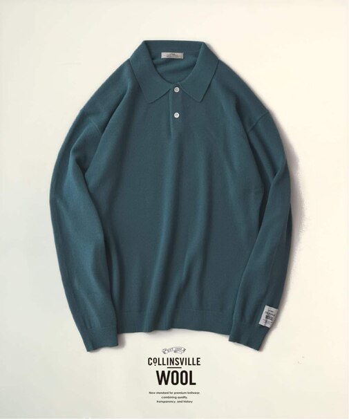 COLLINS VILLE WOOL / コリンズ ビル ウールニット ポロシャツ
