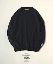 COLLINS VILLE WOOL / コリンズ ビル ウールニット Vネック