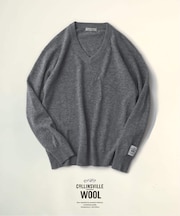 COLLINS VILLE WOOL / コリンズ ビル ウールニット Vネック