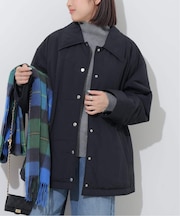 撥水ナイロン中綿シャツブルゾン