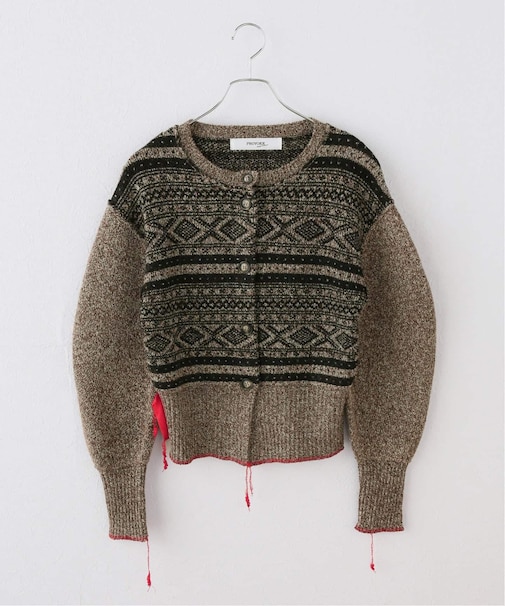 【PROVOKE/プロヴォーク】fair isle cocoon cardigan