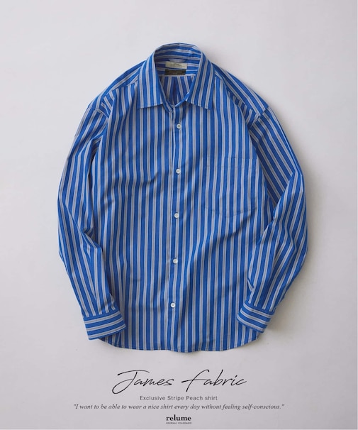 JAMES FABRIC/ジェームスファブリック ピーチ ストライプシャツ
