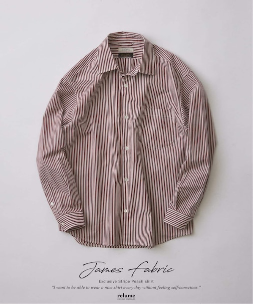 JAMES FABRIC/ジェームスファブリック ピーチ ストライプシャツ