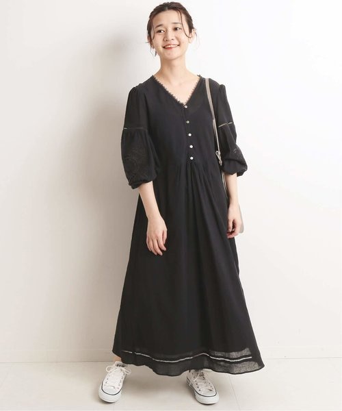 エンブロイダリーVネックワンピース◇｜フォーワンセブン