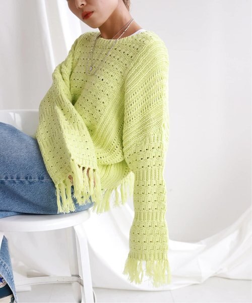 SLOBE IENA - 新品タグ SLOBE citron. スローブ シトロン メッシュデザインニット SLOBE citron.メッシュデザインニット◇｜フォーワンセブン