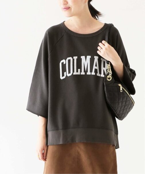 カレッジロゴフレアスリーブ裏毛プルオーバー◆