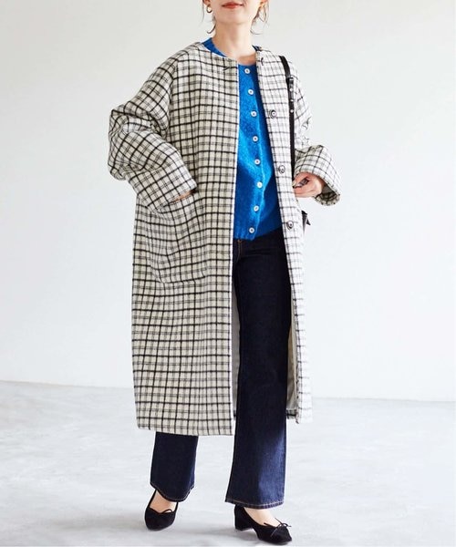 SLOBE IENA ダブルクロスシャルム サドルショルダーコート SLOBE IENA（スローブイエナ）の「ダブルクロスシャルム サドル