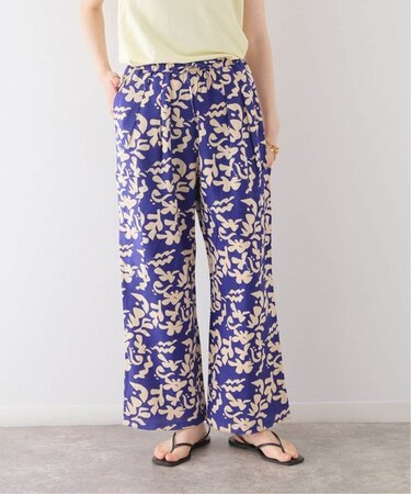 【SARA MALLIKA/サラマリカ】 C.LINENFLOWER PRT TUCK パンツ
