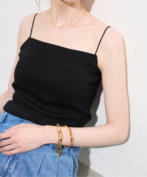 カップ付きフライスキャミソール