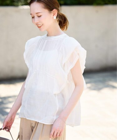 追加》ラミーフリルピンタックブラウス｜フォーワンセブン  