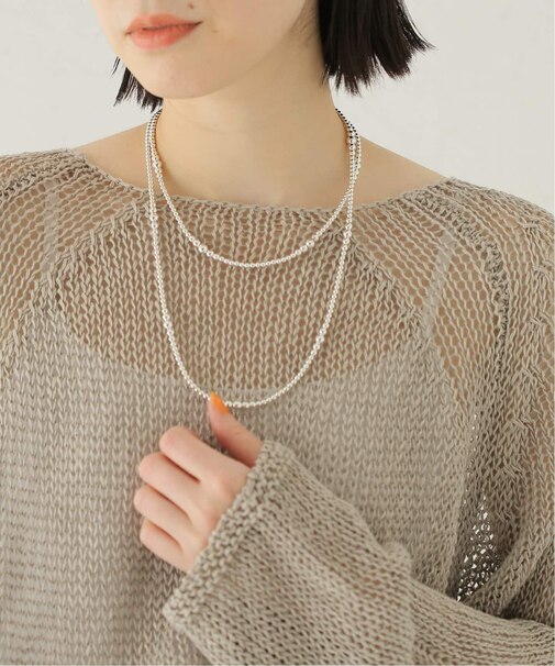 SLOBE ミックスメタルビーズネックレス