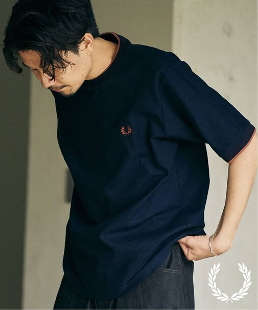 FRED PERRY 417別注  Textured Single Tipped Tシャツ