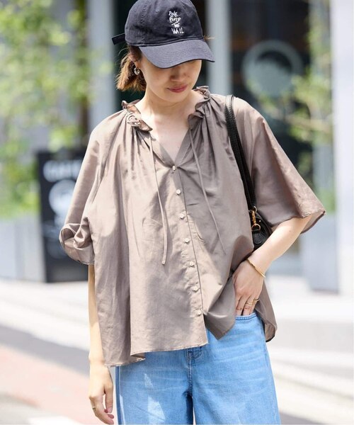 ヨリ スカラップカラーブラウス yori ヨリ スカラップカラーティアード