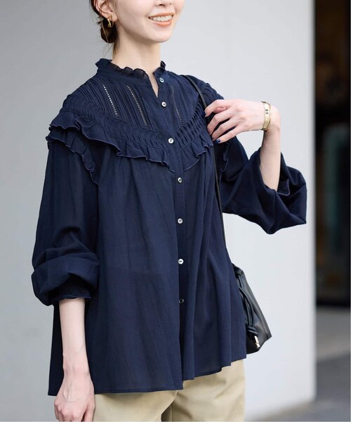 WEB・一部店舗限定/追加》フリルピンタックブラウス｜フォー