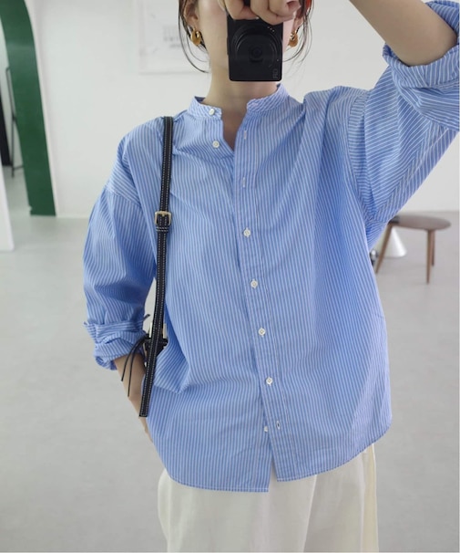 《追加》ROYAL NAVY/ロイヤルネイビー SLOBE別注 バンドカラーシャツ