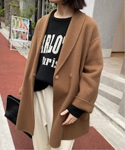 SUPER140 ダブルフェイスベルテッドコート