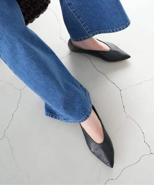 BONITAS ボニータス　ポインテッドパンプス　24.5 一部WEB限定/追加》BONITAS/ボニータス レザーポインテッド