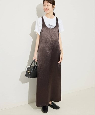 《吸水速乾》リキッドサテンタンクワンピース