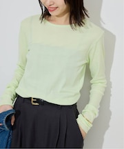 《追加6/一部カラーWEB・店舗限定》miller  SLOBE別注 SHEER RIB クルーネック