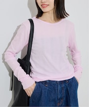 《追加6/一部カラーWEB・店舗限定》miller  SLOBE別注 SHEER RIB クルーネック