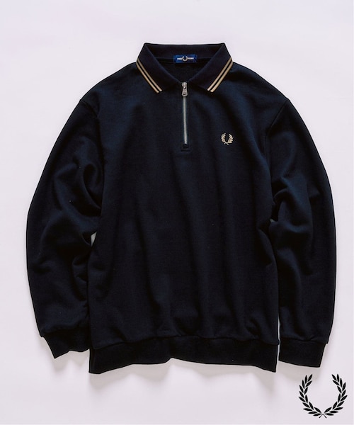 FRED PERRY / フレッドペリー417別注 ハーフジップ リブカラー