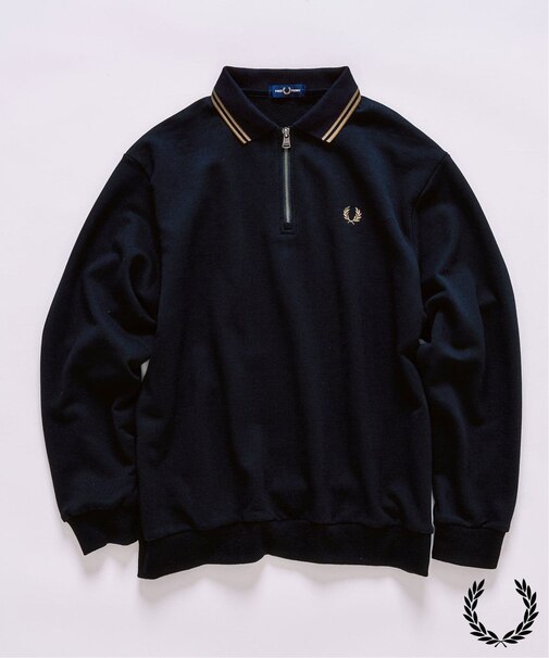 FRED PERRY / フレッドペリー417別注 ハーフジップ リブカラースウェット