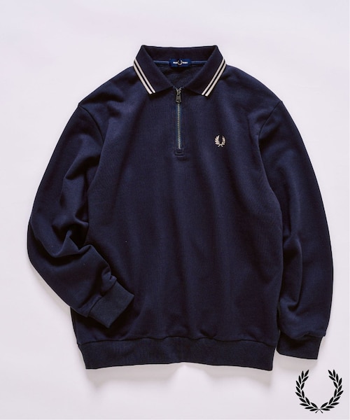 Fred Perry ハーフジップ トレーナー ネイビー FRED PERRY ネイビー ハーフジップ トレーナー XL FRED PERRY