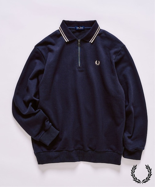 FRED PERRY / フレッドペリー417別注 ハーフジップ リブカラースウェット