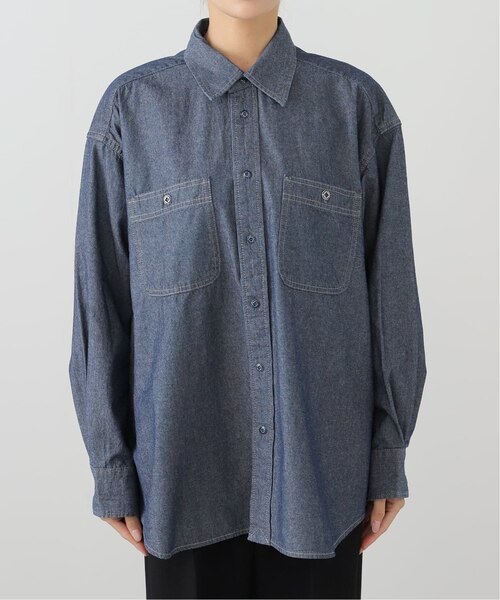 スローブイエナ　LEDENIMクロップドシャツ 追加2》LE DENIMクロップドシャツ | スローブ イエナ(SLOBE IENA